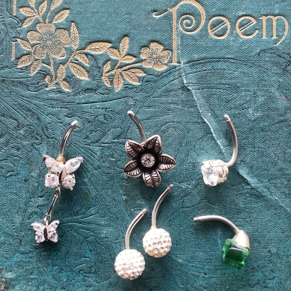 Bundle of 6 Belly Button Rings